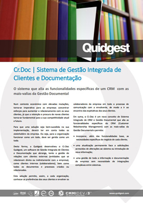 brochura Gestão Integrada de Clientes e Documentação da Quidgest